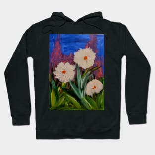 Some white carnation growing wild . Hoodie